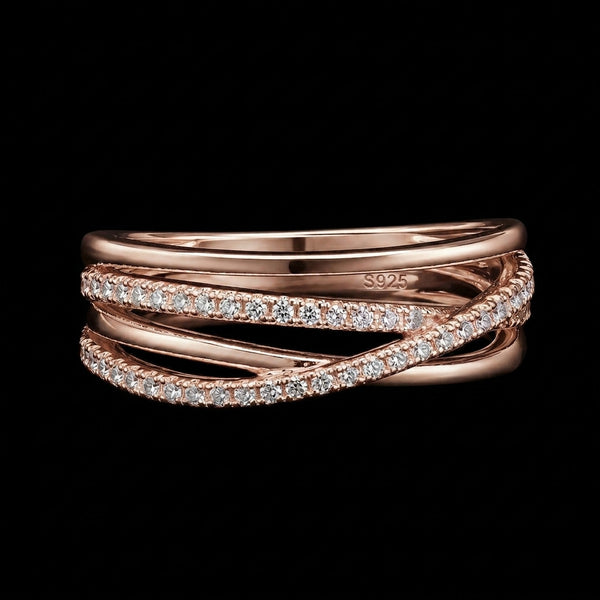 Radiant Intertwined Moissanite Ring