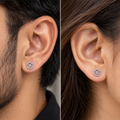 Swastik Octagon Studs