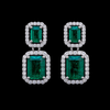 Emerald Double Halo Drops