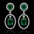 Emerald Halo Drop Earring