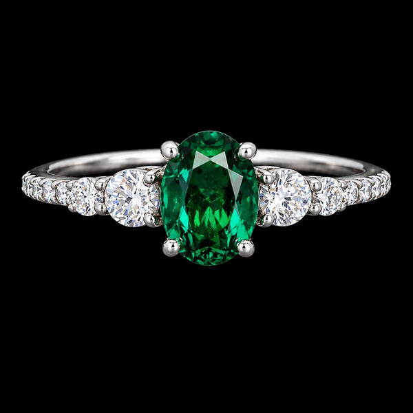 Verdant Luxe Emerald Diamond Ring