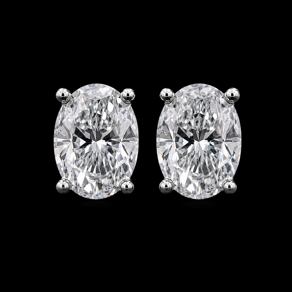 Oval Solitaire Stud