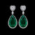 Royal Emerald Dangle Earrings