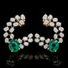Emerald Vine Cuff Earrings