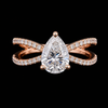 Eterna Twist Pear-Cut Moissanite Ring