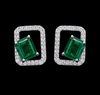 Emerald Frame Stud