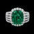 Emerald Halo Ring