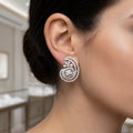Floral Spiral Halo Earrings