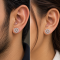 Swastik Round Studs