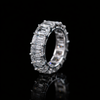 Emerald cut eternity band