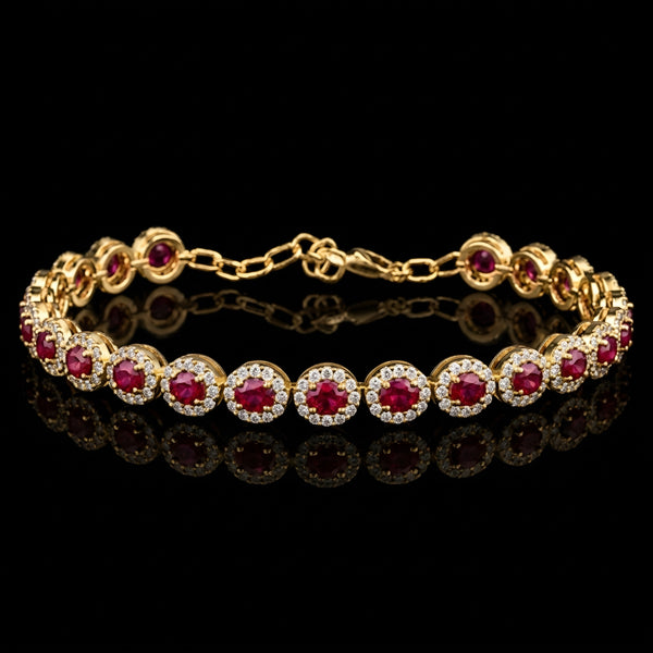 Ruby Charm Bracelet