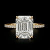 Emerald-Cut Moissanite Solitaire Ring in Sterling Silver