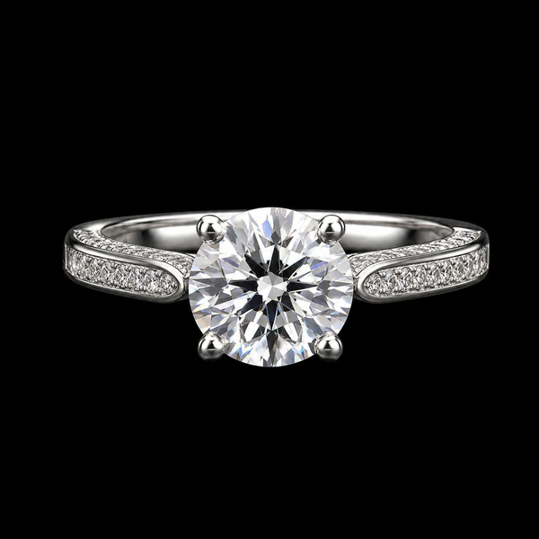 Radiant Brilliance: Moissanite Solitaire in Sterling Silver