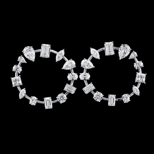 Fancy Shape Circle Hoops