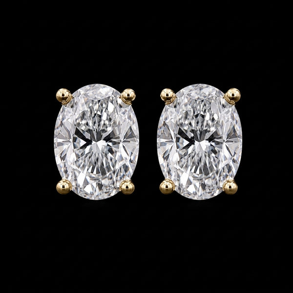 Oval Solitaire Stud