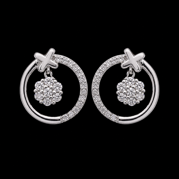 Floral Halo Circle Earrings