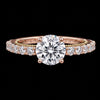 Radiant Elegance Moissanite Diamond Ring in Dual-Tone Finish
