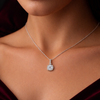 Cushion Halo Diamond Pendant in Sterling Silver – A Signature of Timeless Brilliance
