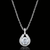Brilliant Round-Cut Diamond Halo Pendant in Sterling Silver – Refined Luxury Necklace