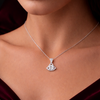 Radiant Solitaire Silver Pendant Necklace – Timeless Brilliance in Sterling Silver