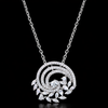 Celestial Swirl Diamond Pendant Necklace