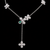 Emerald Floral Lariat Silver Pendant – Graceful Bloom in Sterling Silver