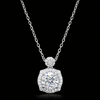 Cushion Halo Diamond Pendant in Sterling Silver – A Signature of Timeless Brilliance