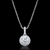 Radiant Halo Diamond Pendant in Sterling Silver – Timeless Brilliance, Refined Elegance