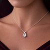 Elegant Diamond Twist Pendant Necklace