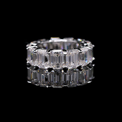 Emerald cut eternity band