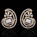 Floral Spiral Halo Earrings