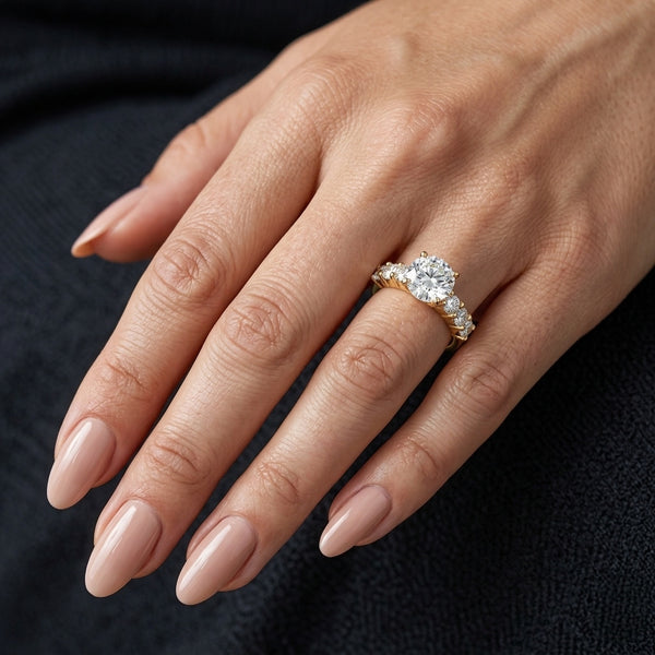 Radiant Solitaire Moissanite Ring in Premium Silver
