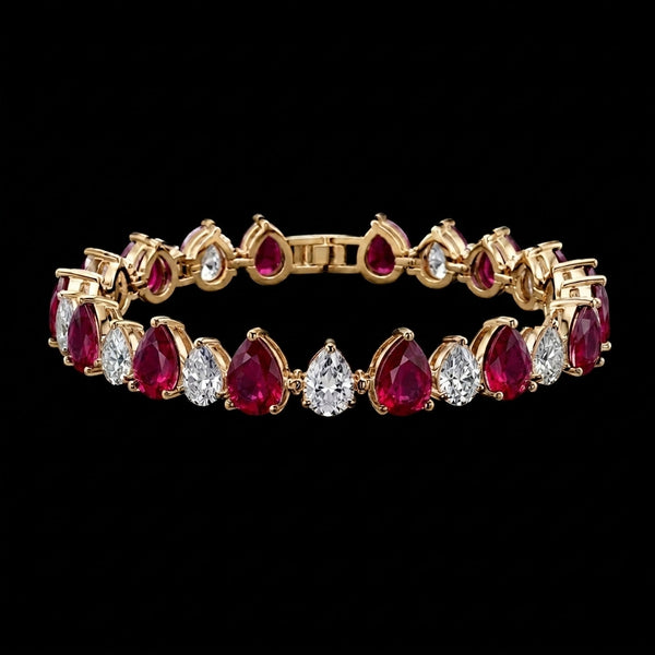 Ruby Drop Bracelet