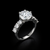 Radiant Solitaire Moissanite Ring in Premium Silver