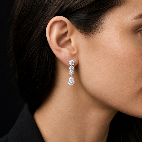 Pear Drop Line Earrings