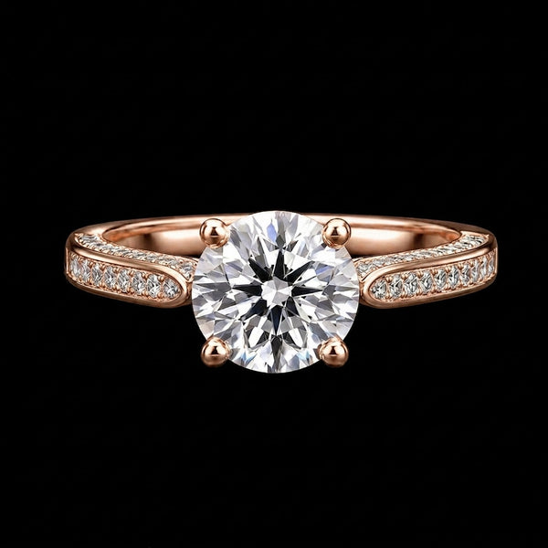 Radiant Brilliance: Moissanite Solitaire in Sterling Silver