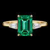 Emerald Radiance on Silk