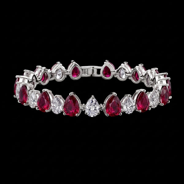 Ruby Drop Bracelet