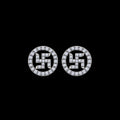 Swastik Round Studs
