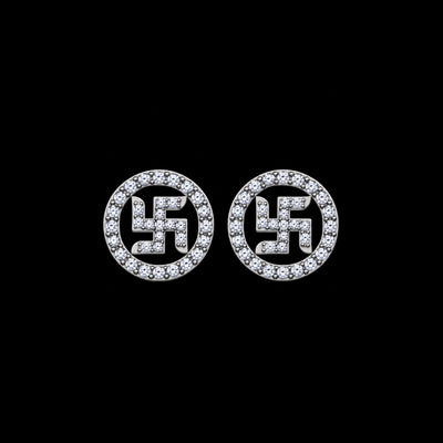 Swastik Round Studs