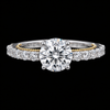 Radiant Elegance Moissanite Diamond Ring in Dual-Tone Finish