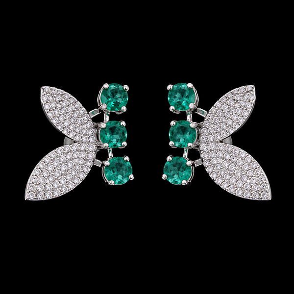 Emerald Butterfly Studs