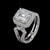 Royal Halo Emerald-Cut Diamond Ring with Split Shank
