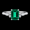 Emerald Radiance Moissanite ring