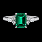 Emerald Radiance Moissanite ring