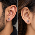 Om Octagon Studs