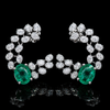 Emerald Vine Cuff Earrings