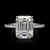 Emerald-Cut Moissanite Solitaire Ring in Sterling Silver