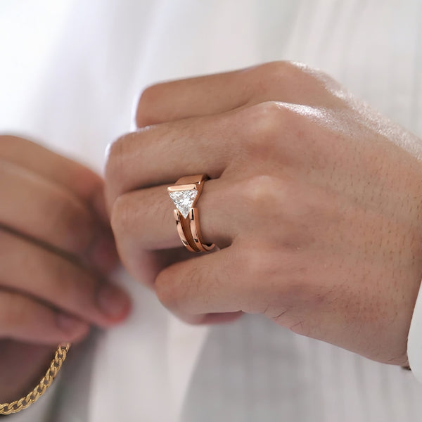 Triangular Diamond Ring
