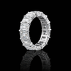 Emerald cut eternity band